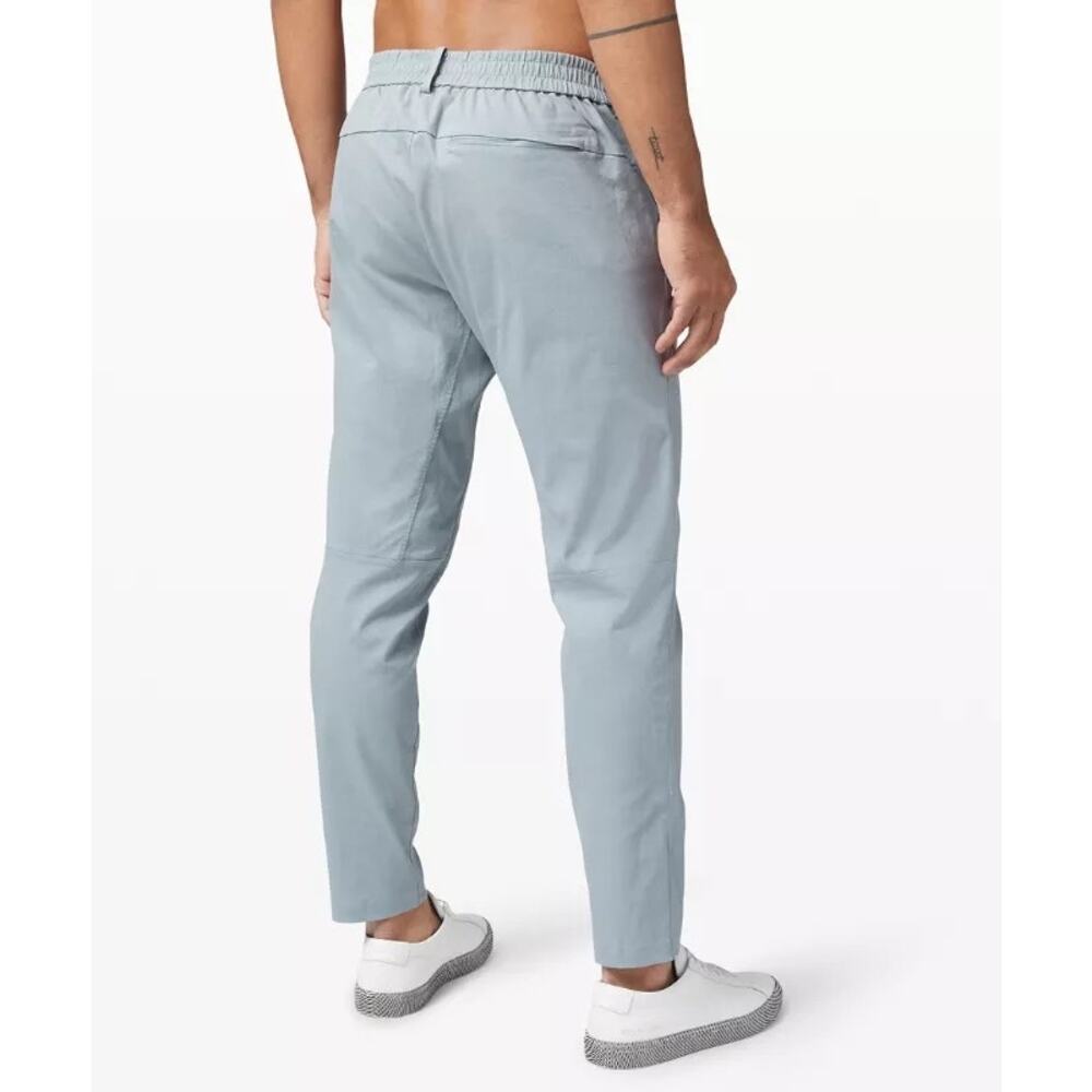 Lululemon Men's 36 x 29 Pant Shadow Lite Oxford Chino Cotton Blend Light Blue - Picture 2 of 13